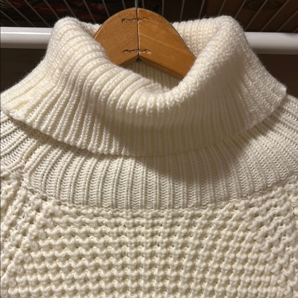 Cozy Cream Turtleneck Sweater Dress - Picture 2 of 4